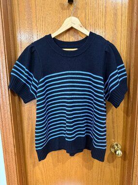 Maurices Striped Short Sleeve Sweater XXL